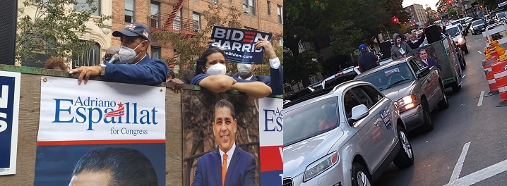 Apoyo masivo en NY a caravana dirigida por Espaillat a favor Biden, Harris y su reelección